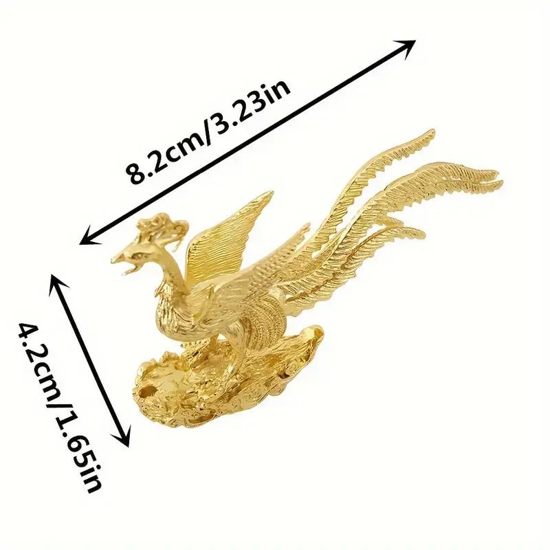 Golden Phoenix Incense Holder - Spiral Circle