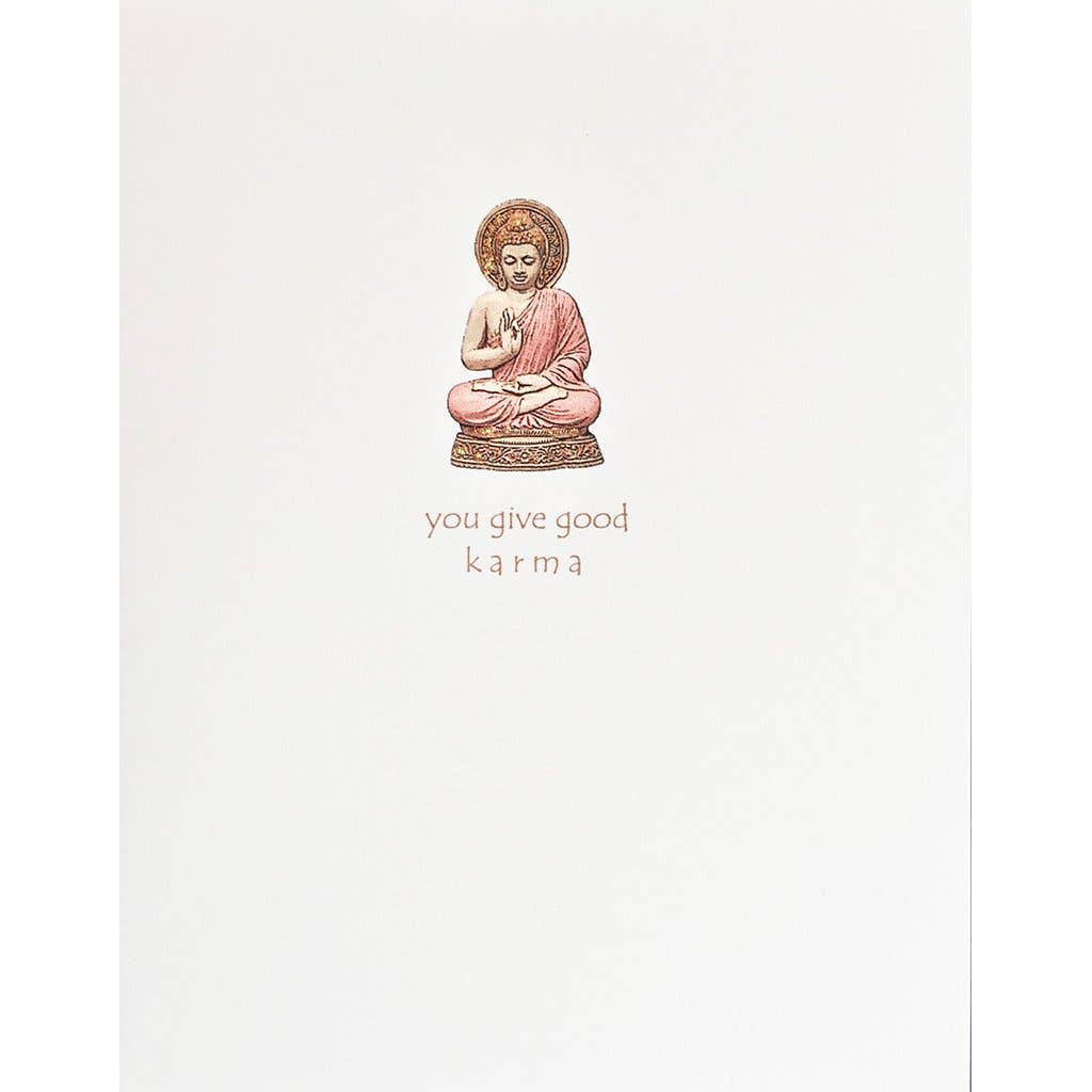 Good Karma Buddha Card - Spiral Circle