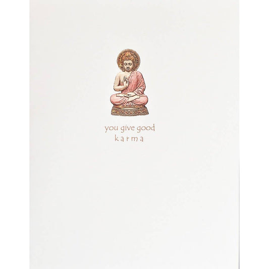 Good Karma Buddha Card - Spiral Circle