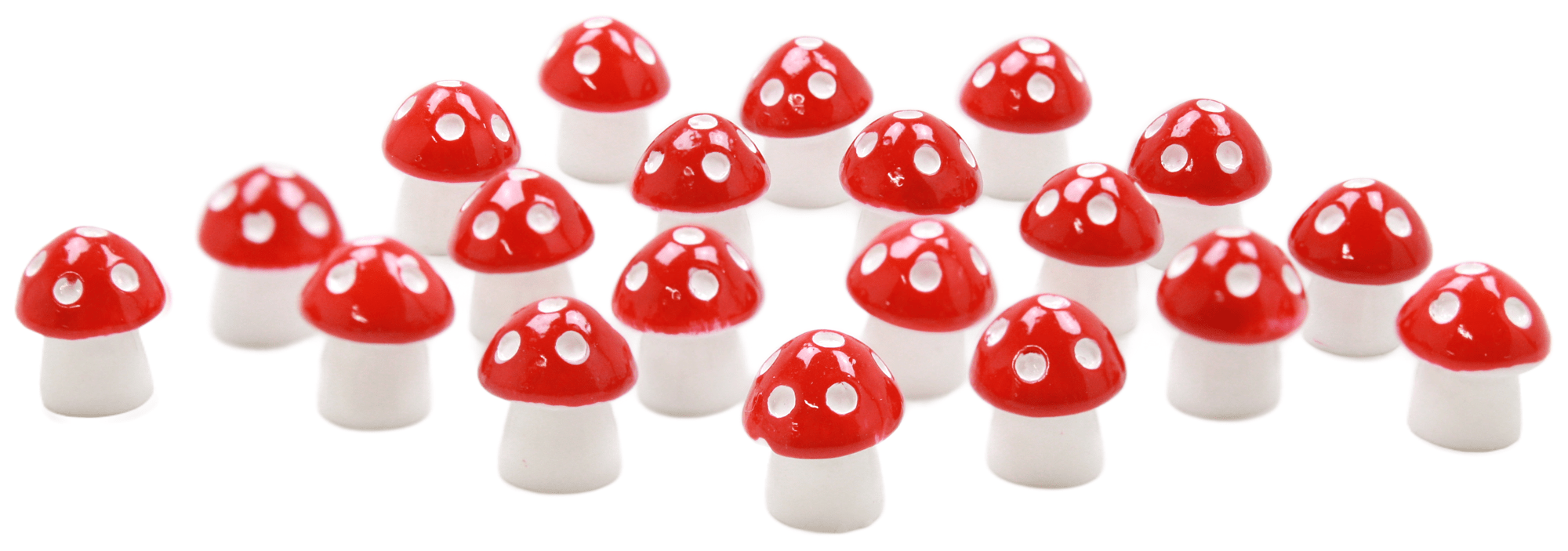 Good Luck Mini Mushrooms - .5” Tall - Spiral Circle