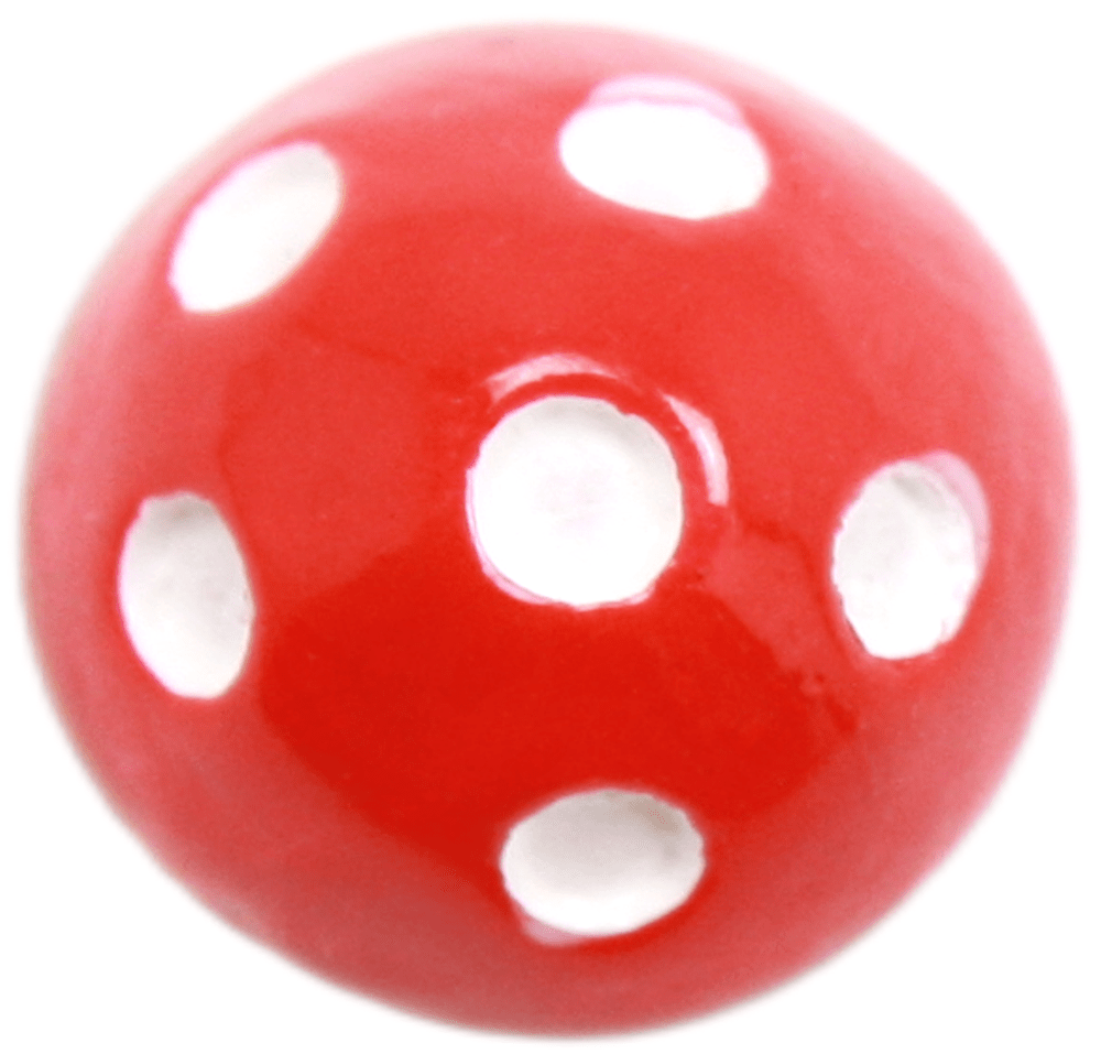Good Luck Mini Mushrooms - .5” Tall - Spiral Circle