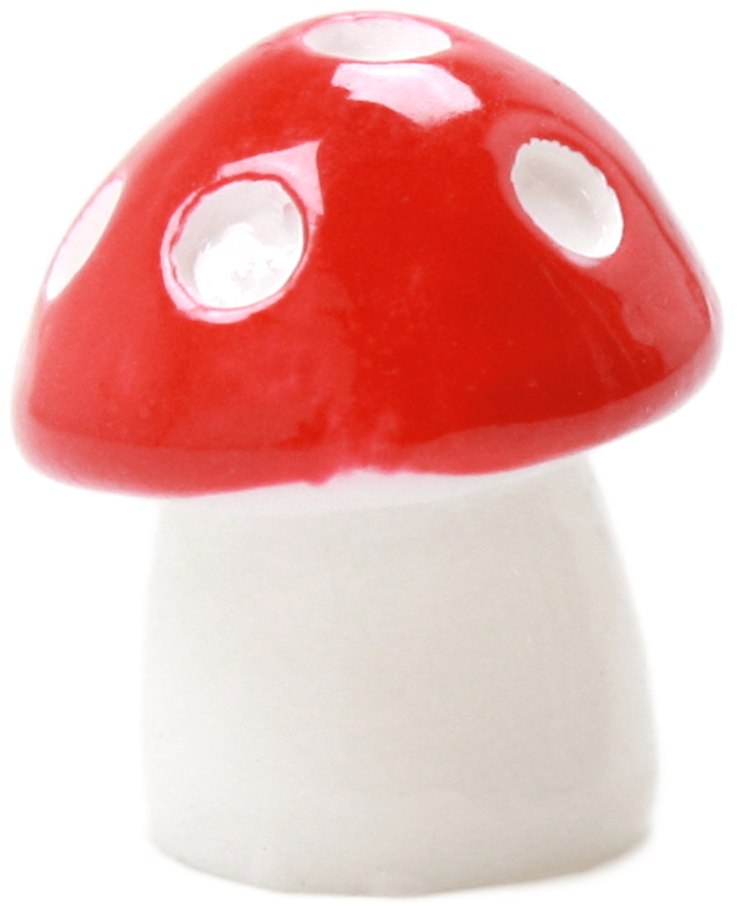 Good Luck Mini Mushrooms - .5” Tall - Spiral Circle