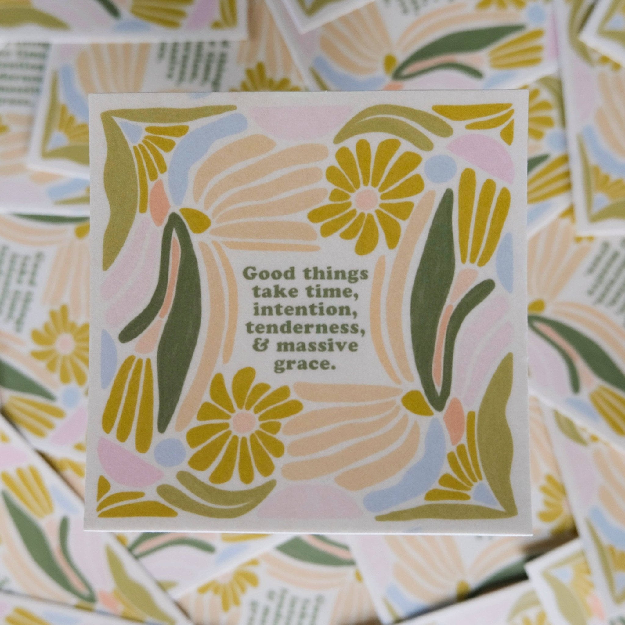 Good Things Take Time - Vinyl Sticker - Spiral Circle