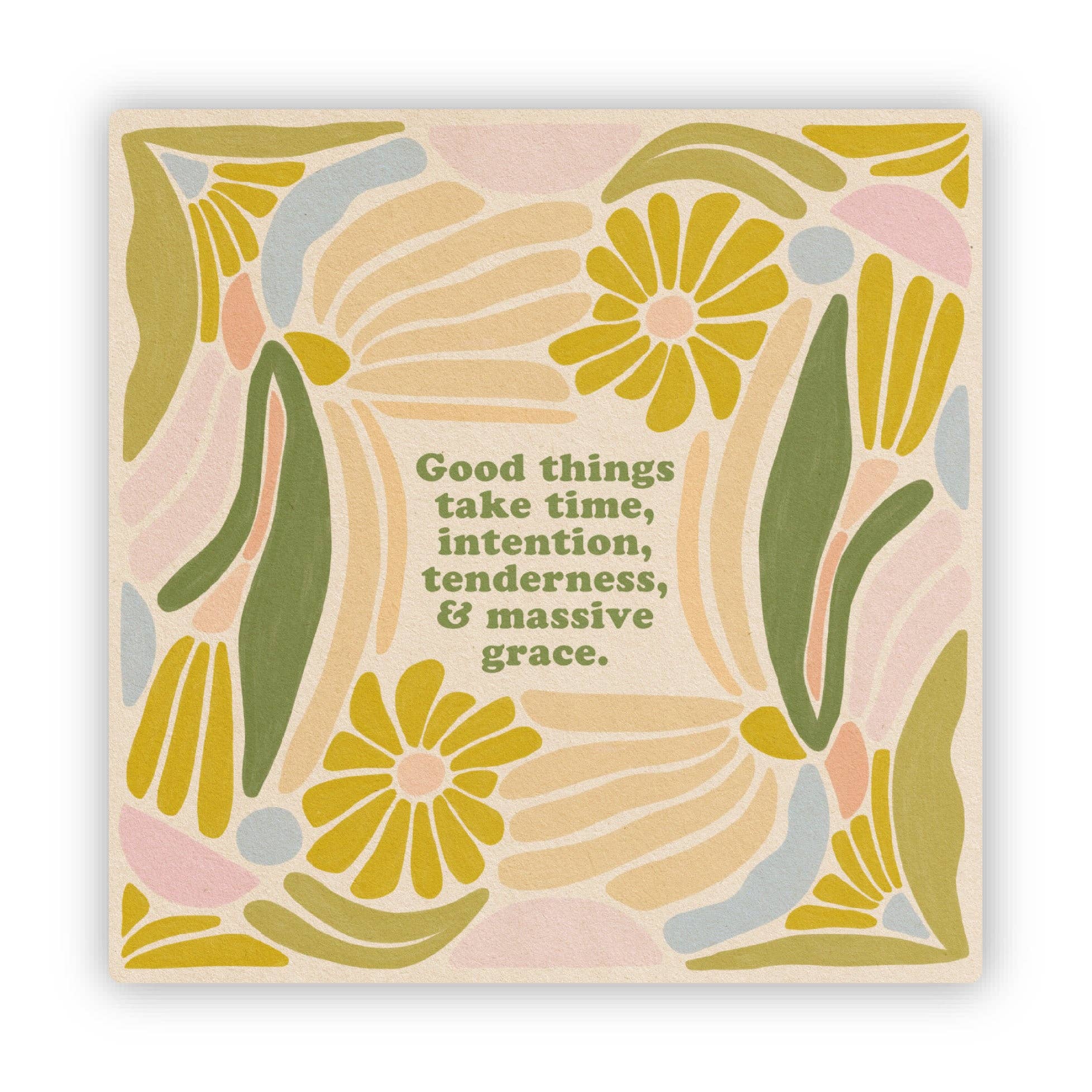 Good Things Take Time - Vinyl Sticker - Spiral Circle