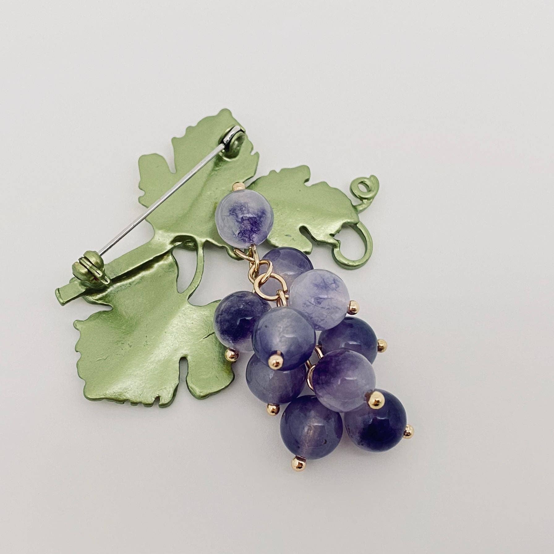 Grape Brooch - Spiral Circle