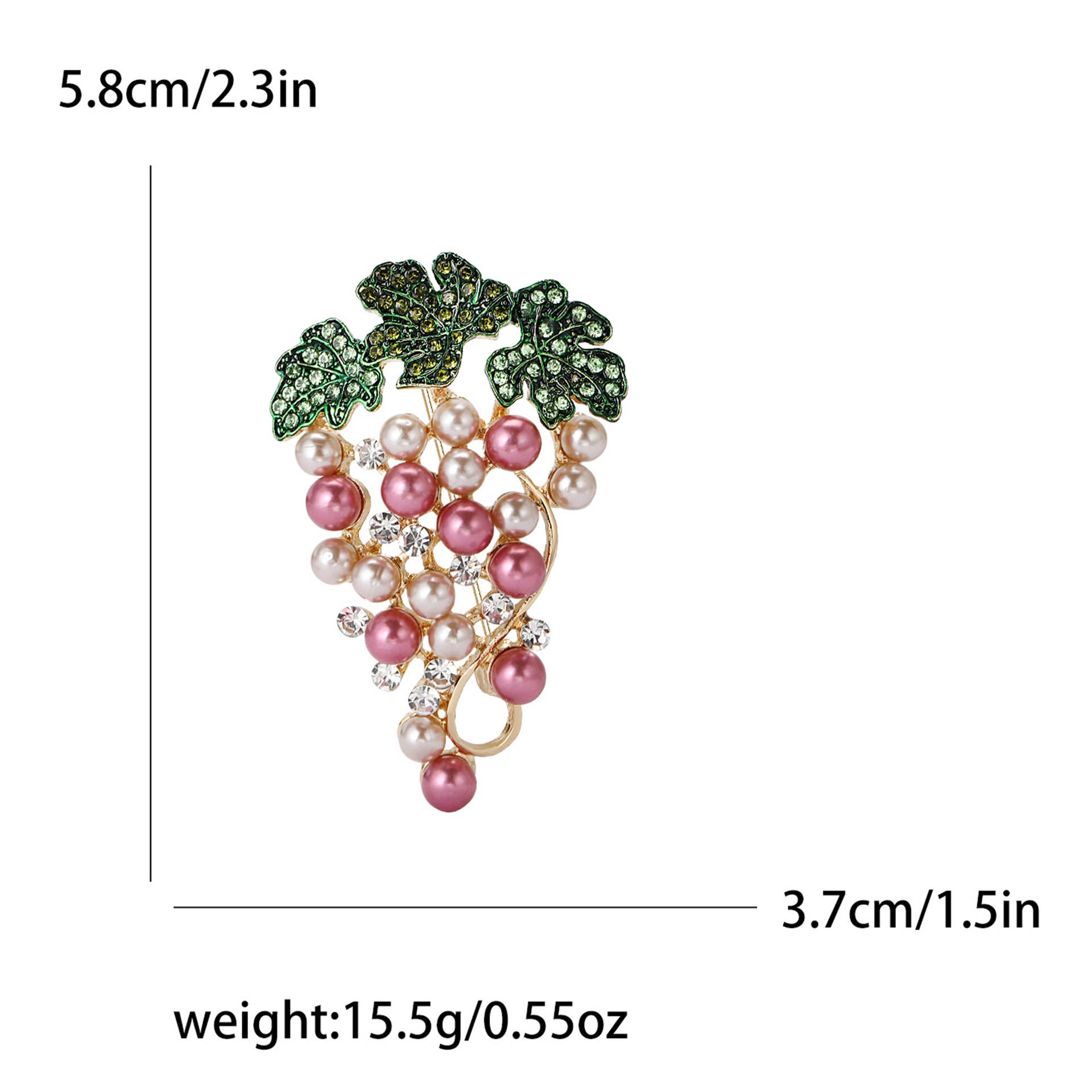Grape Bunch Brooch - Spiral Circle