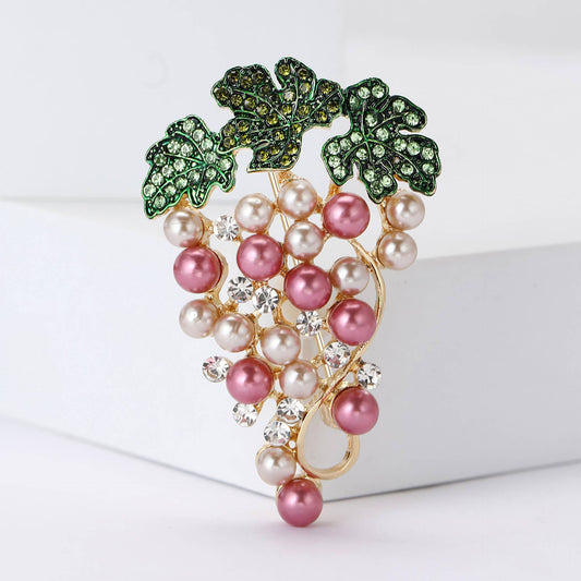 Grape Bunch Brooch - Spiral Circle