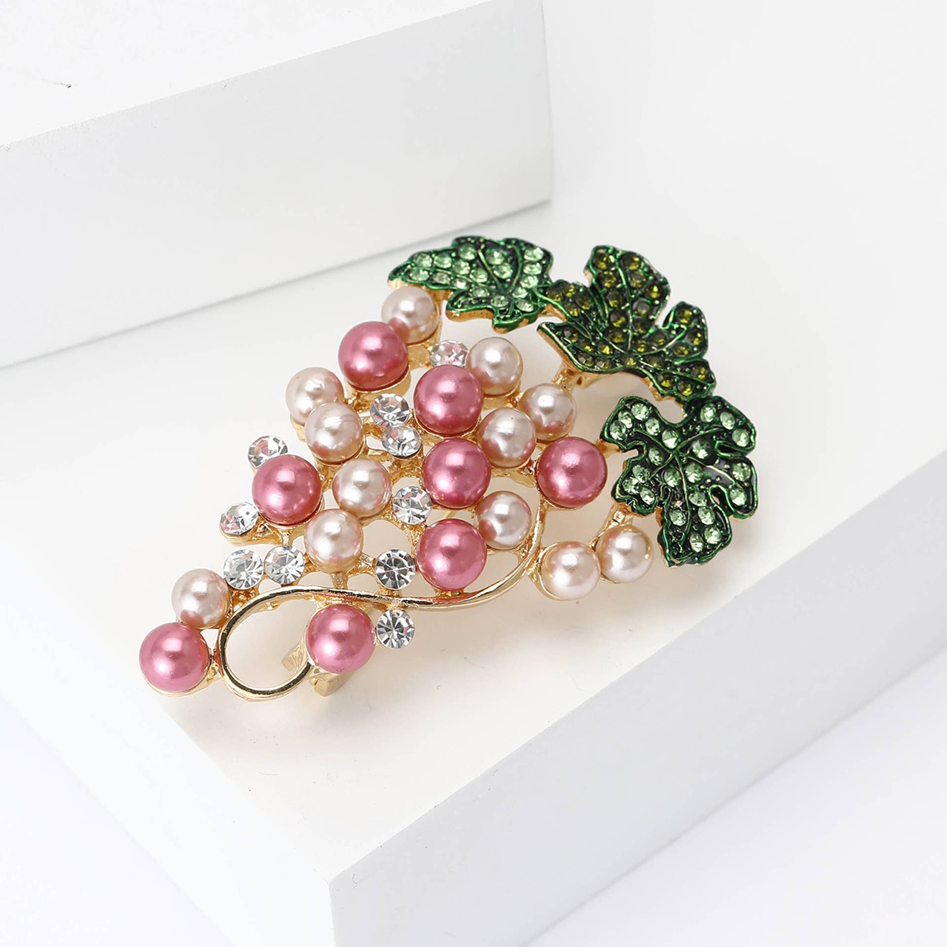 Grape Bunch Brooch - Spiral Circle