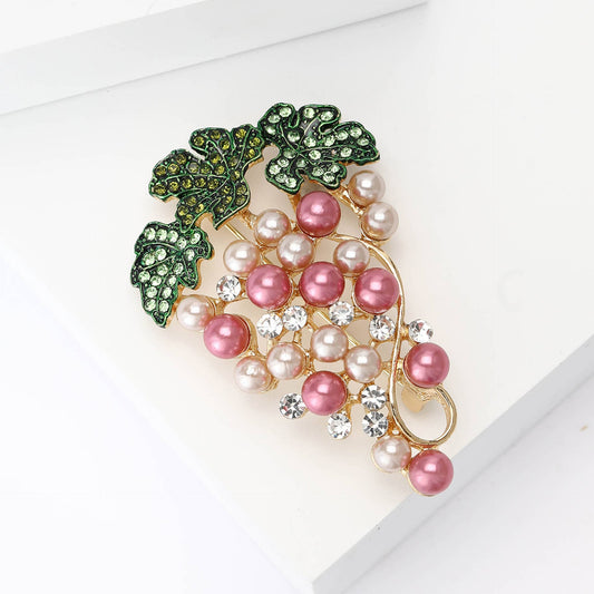 Grape Bunch Brooch - Spiral Circle