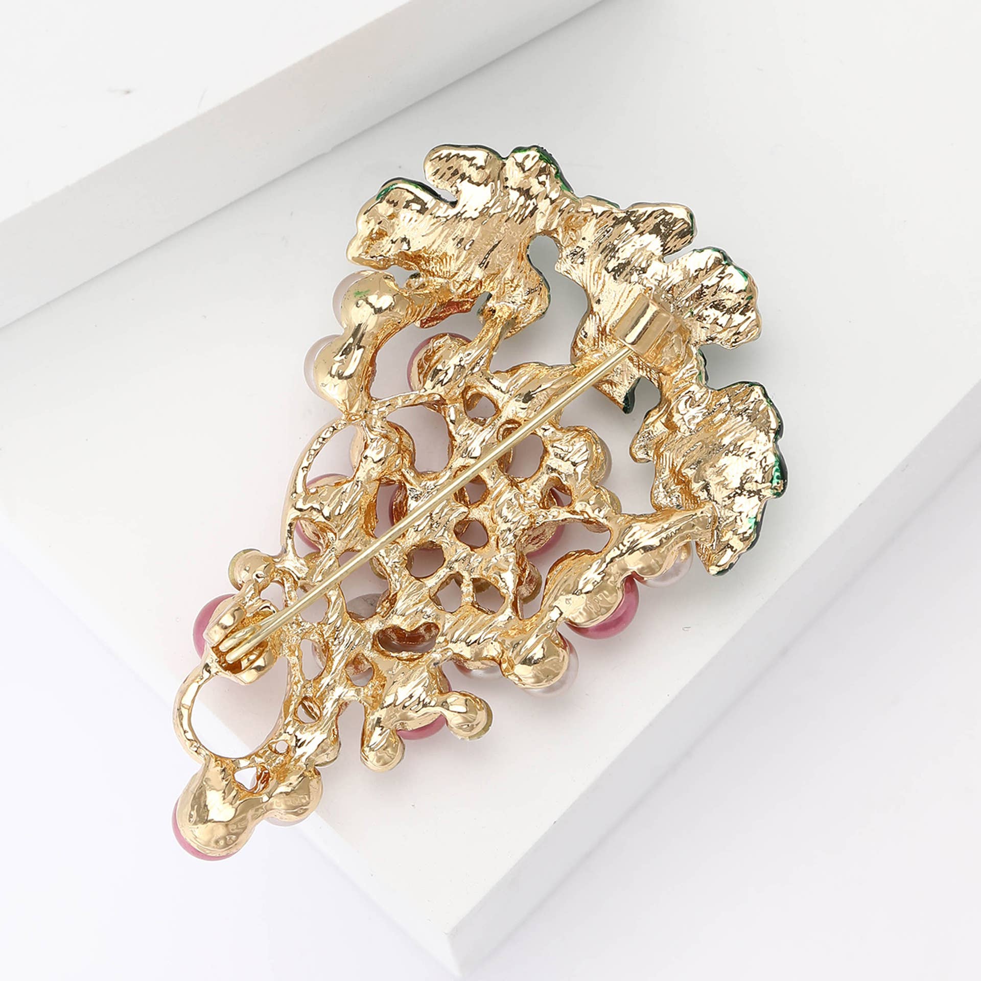 Grape Bunch Brooch - Spiral Circle