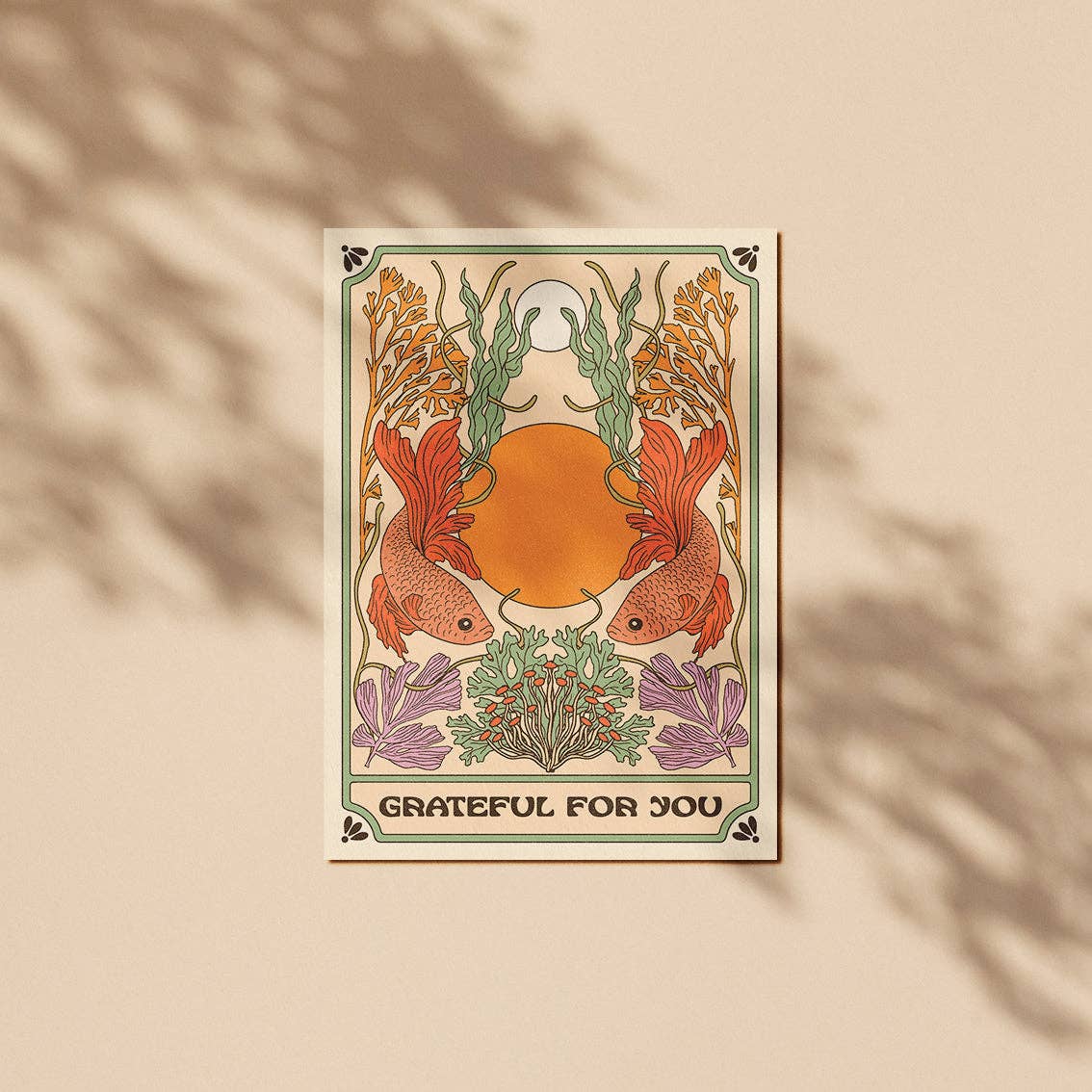 Grateful for you Card - Spiral Circle