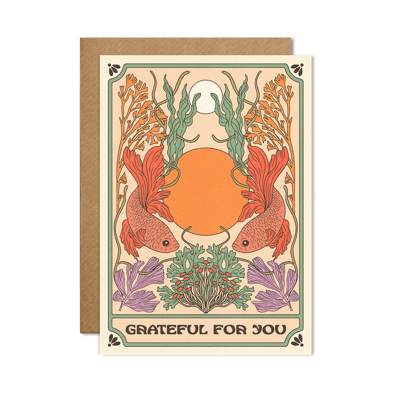 Grateful for you Card - Spiral Circle