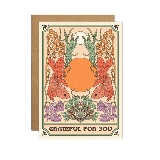 Grateful for you Card - Spiral Circle