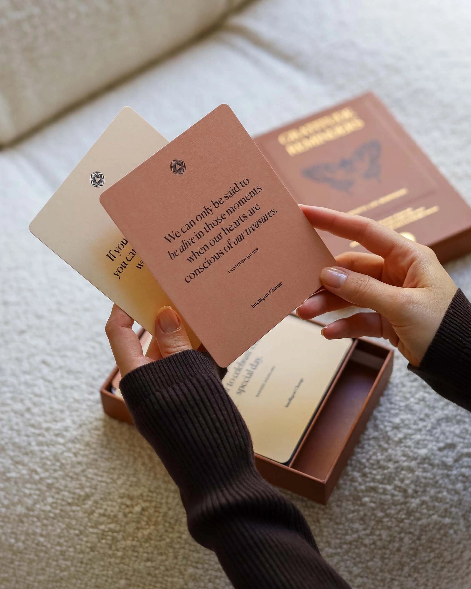 Gratitude Reminders Quote Cards - Spiral Circle