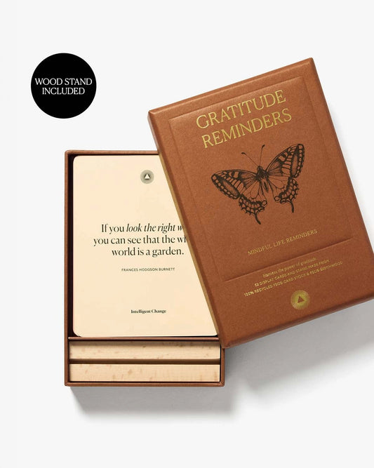 Gratitude Reminders Quote Cards - Spiral Circle