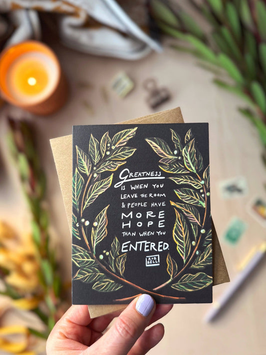 Greatness Is When | Thank You Card - Spiral Circle