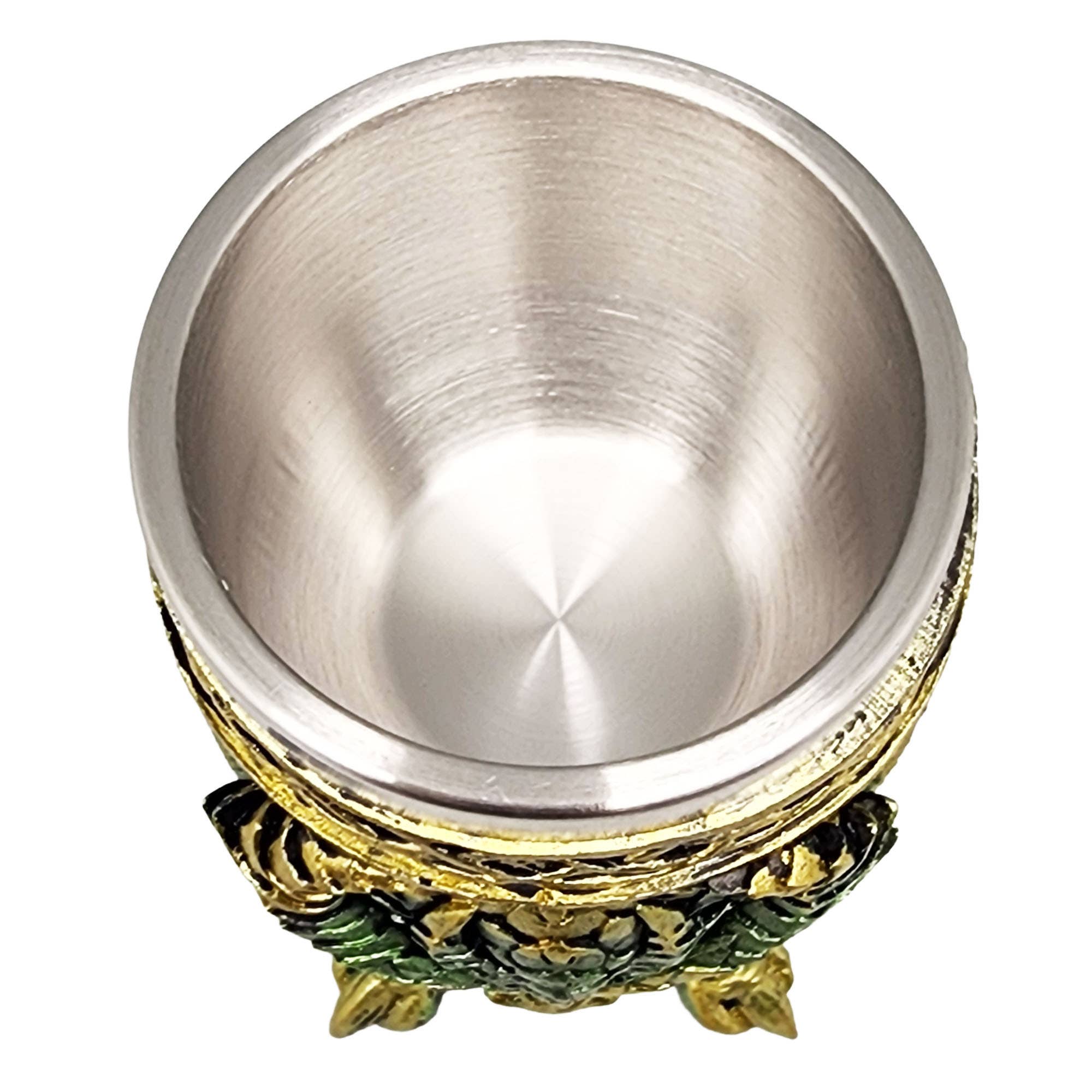 Green Dragon Goblet with Claw Base - Spiral Circle