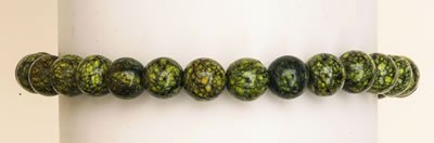Green Lace Agate, Serpentine | Kundalini Stone | Beaded Bracelet | 6mm - Spiral Circle