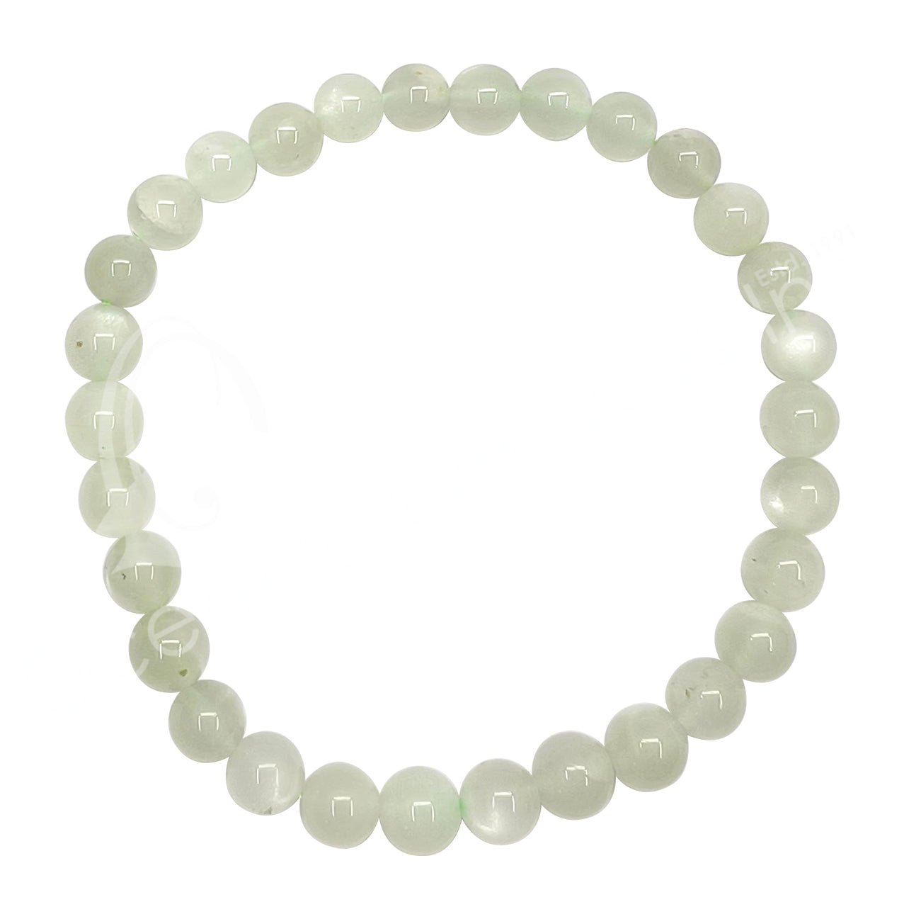 Green Moonstone | Bracelet | 4 - 6 MM - Spiral Circle