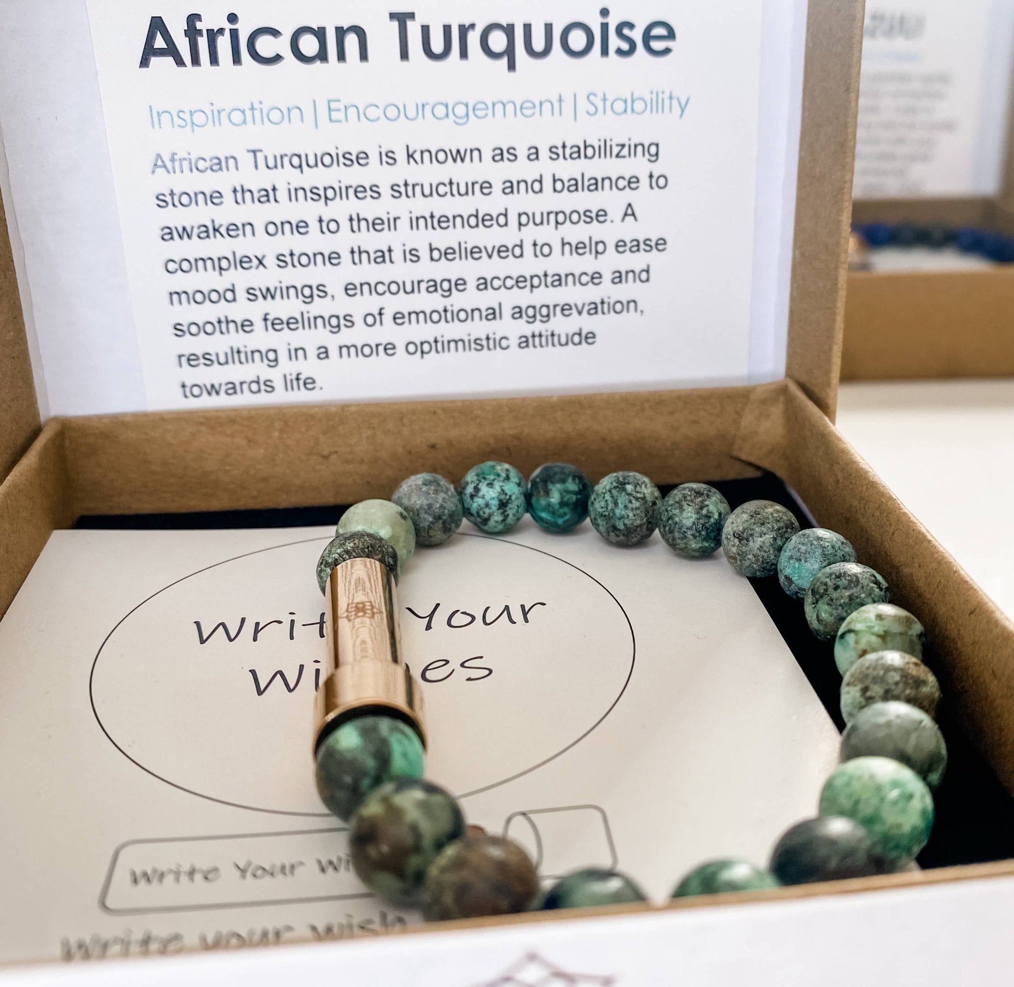 Green Turquoise Wish Bracelet - Spiral Circle