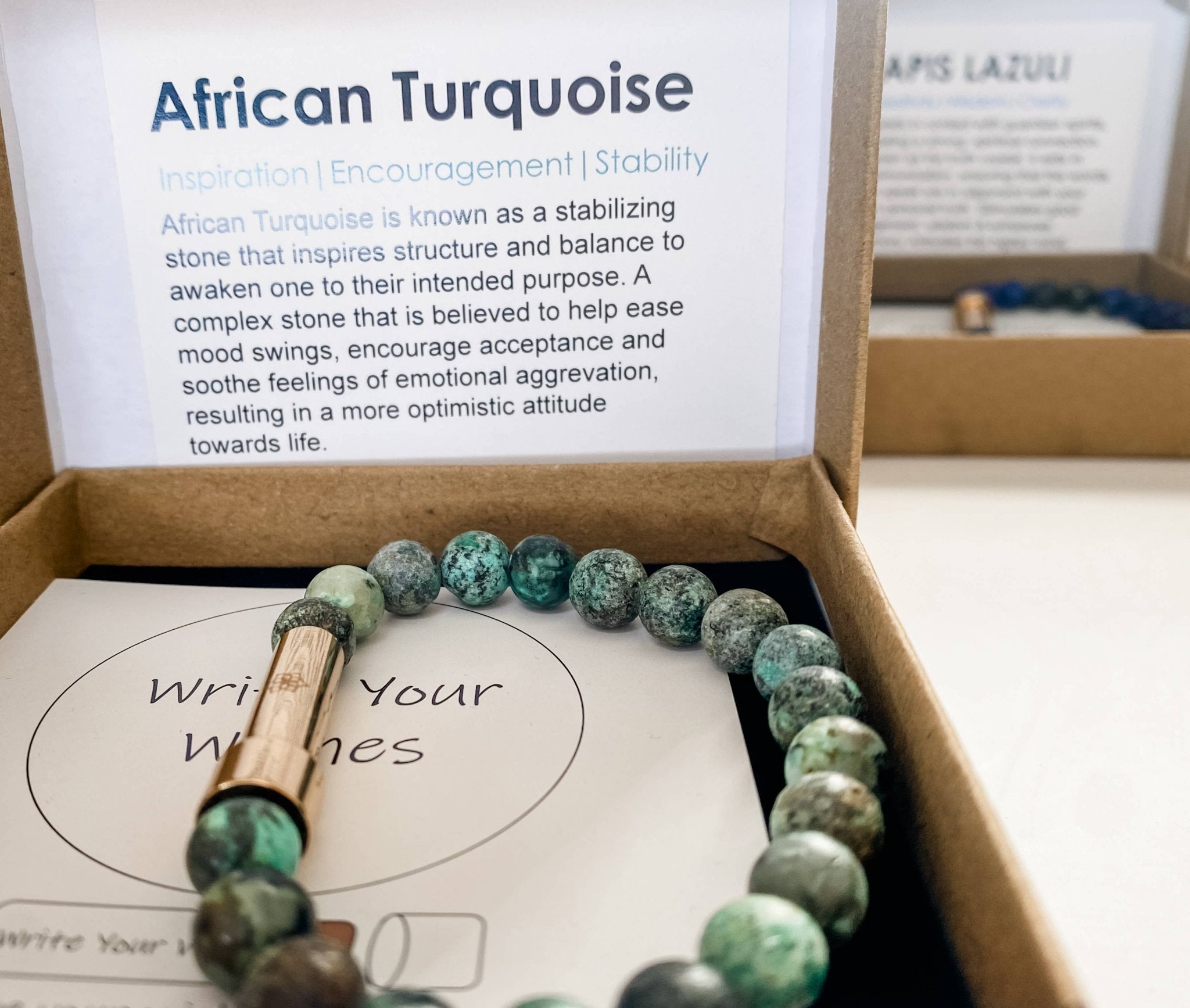 Green Turquoise Wish Bracelet - Spiral Circle