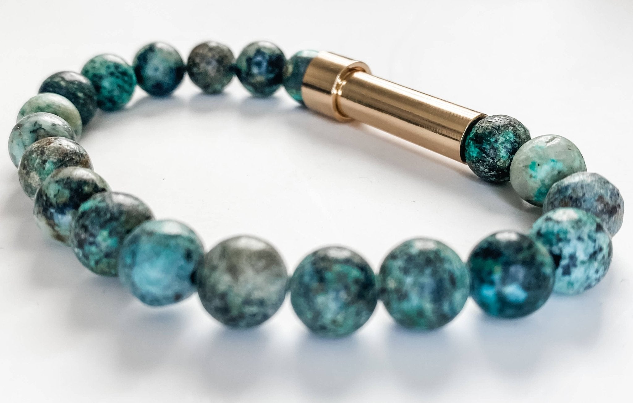 Green Turquoise Wish Bracelet - Spiral Circle