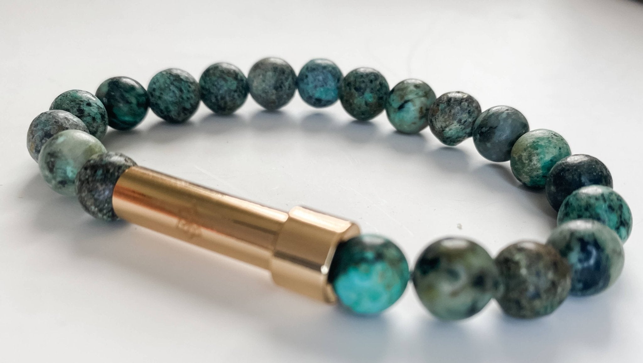 Green Turquoise Wish Bracelet - Spiral Circle