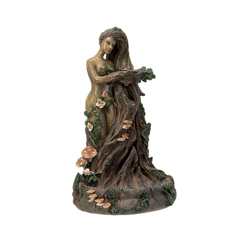 Greenman Tree Ent Backflow Incense Burner - Spiral Circle