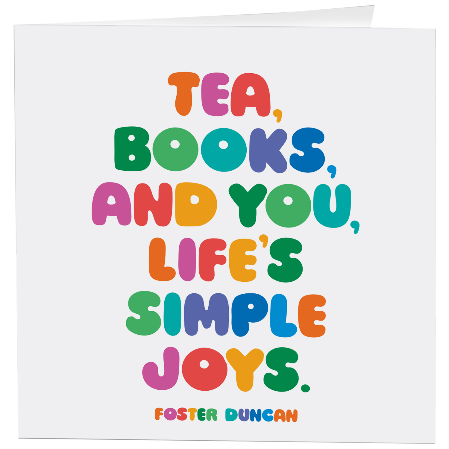 Greeting Card | Tea, Books, And You (Foster Duncan) - Spiral Circle