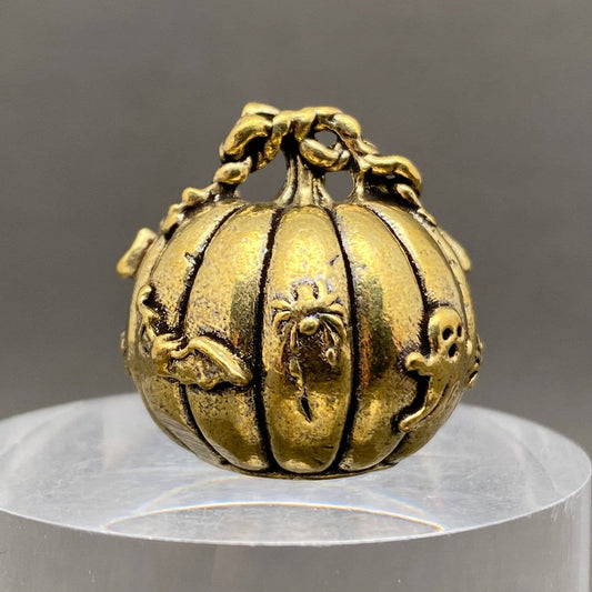 Halloween Pumpkin | Brass Figurine - Spiral Circle