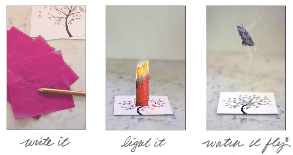 HAMSA — Flying Wish Paper® Standard Mini WISHING KIT™ - Spiral Circle