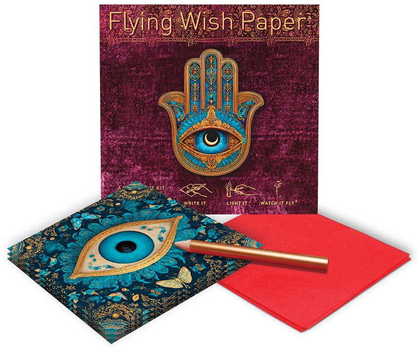 HAMSA — Flying Wish Paper® Standard Mini WISHING KIT™ - Spiral Circle