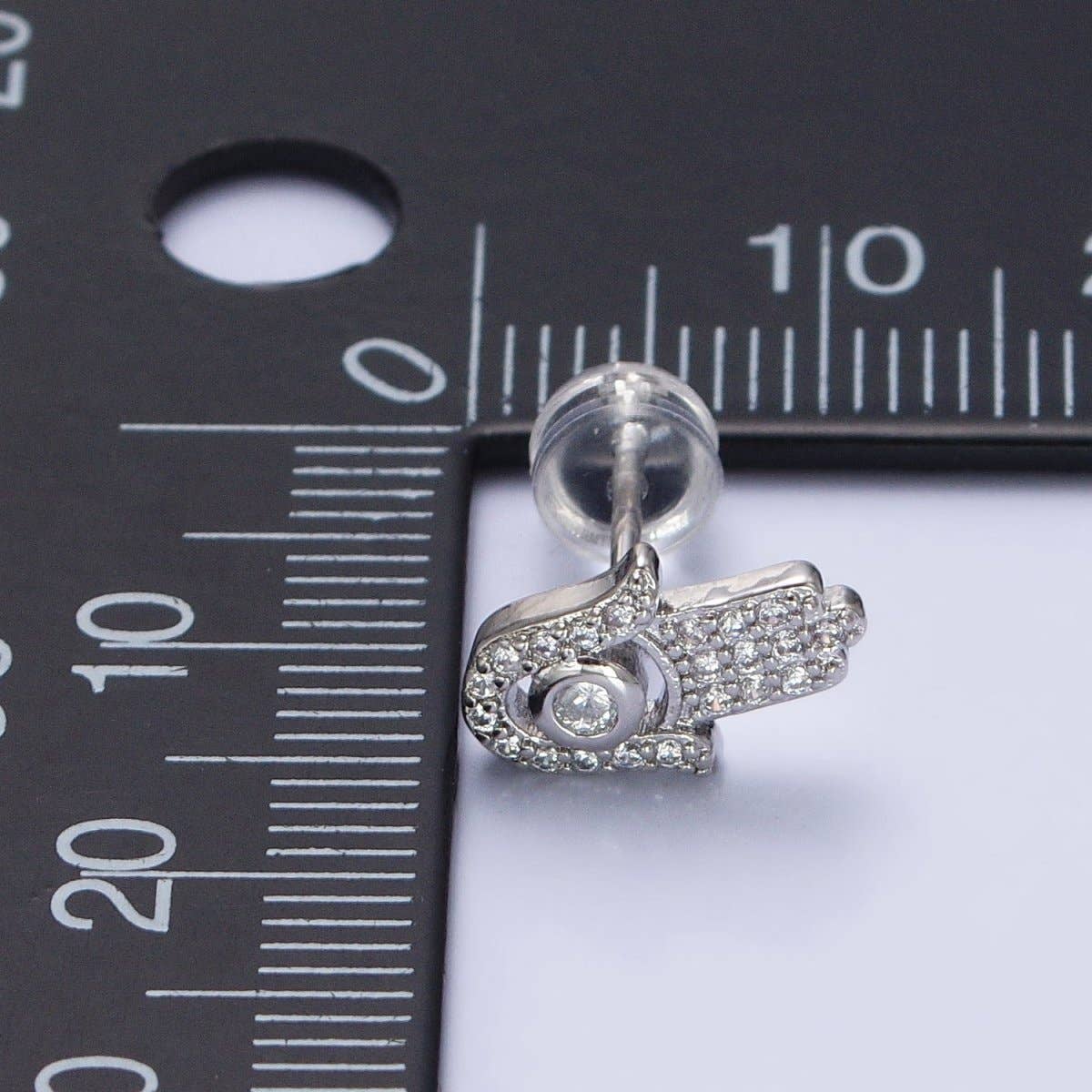 Hamsa Hand Earrings - Spiral Circle