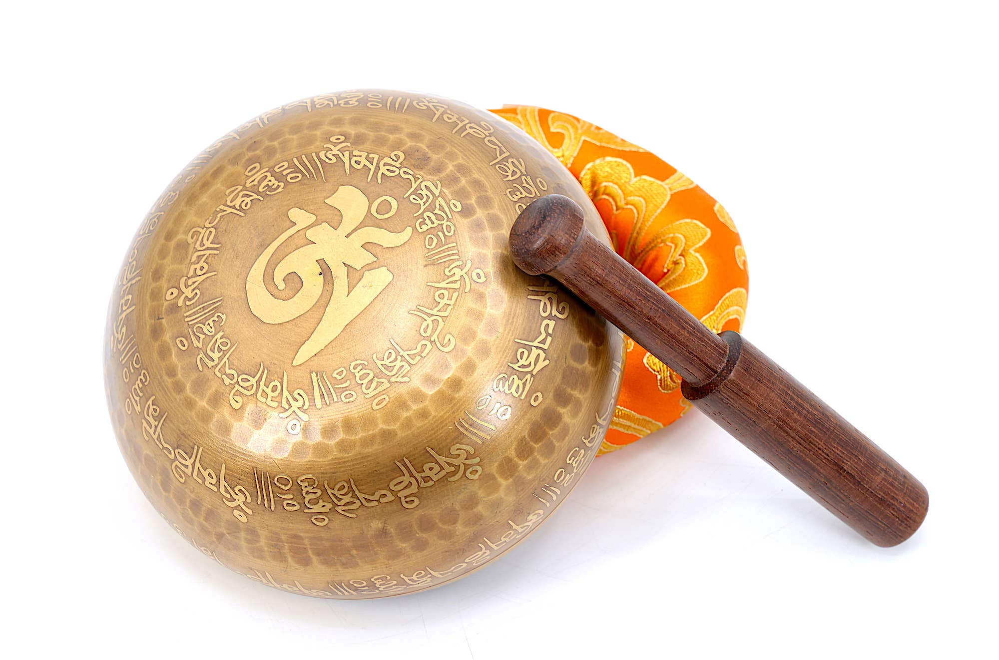 Hand Carved Chakra Design | Singing Bowl - Spiral Circle