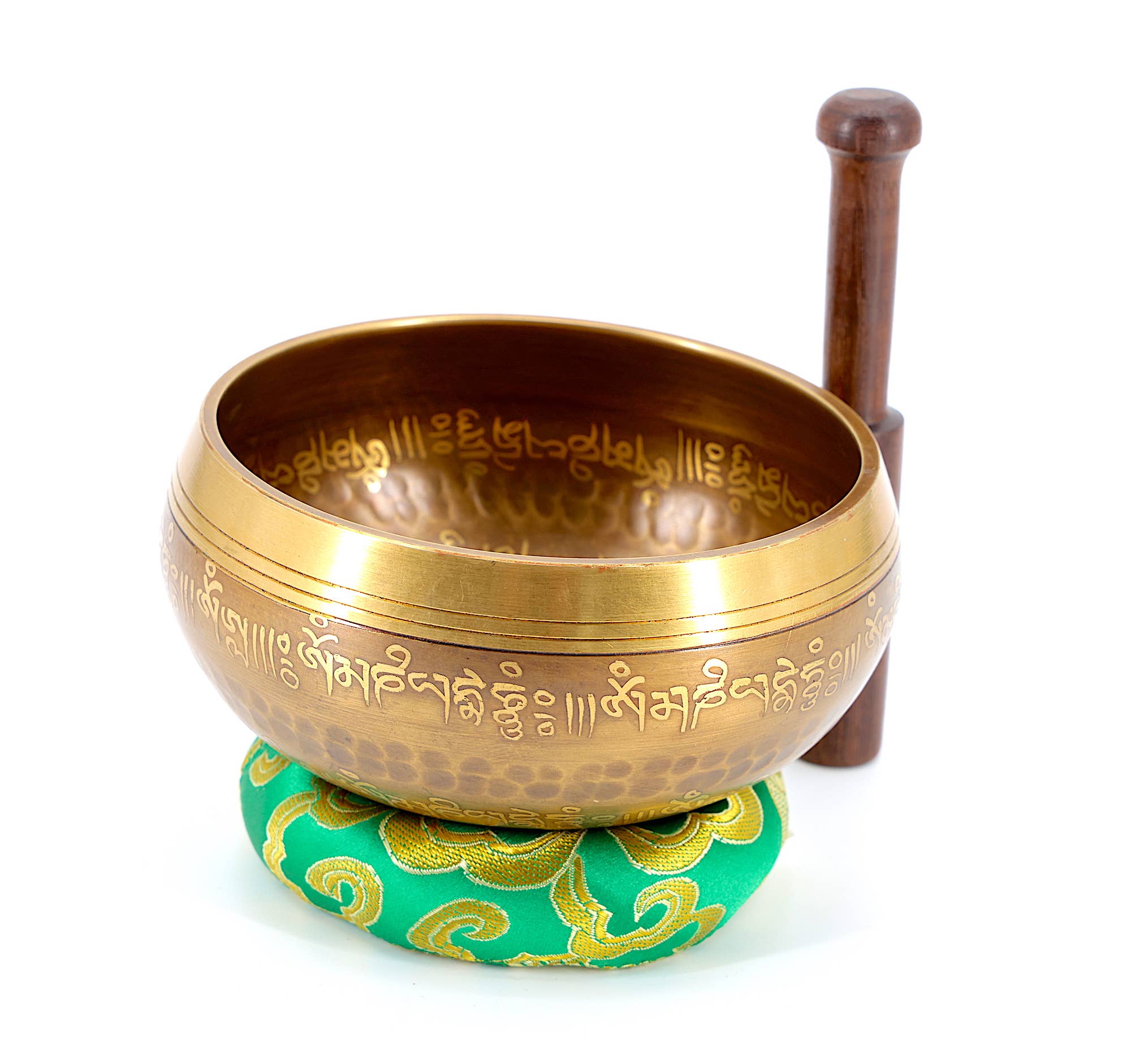 Hand Carved Chakra Design | Singing Bowl - Spiral Circle