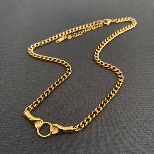 Hand of Friendship Necklace - Spiral Circle