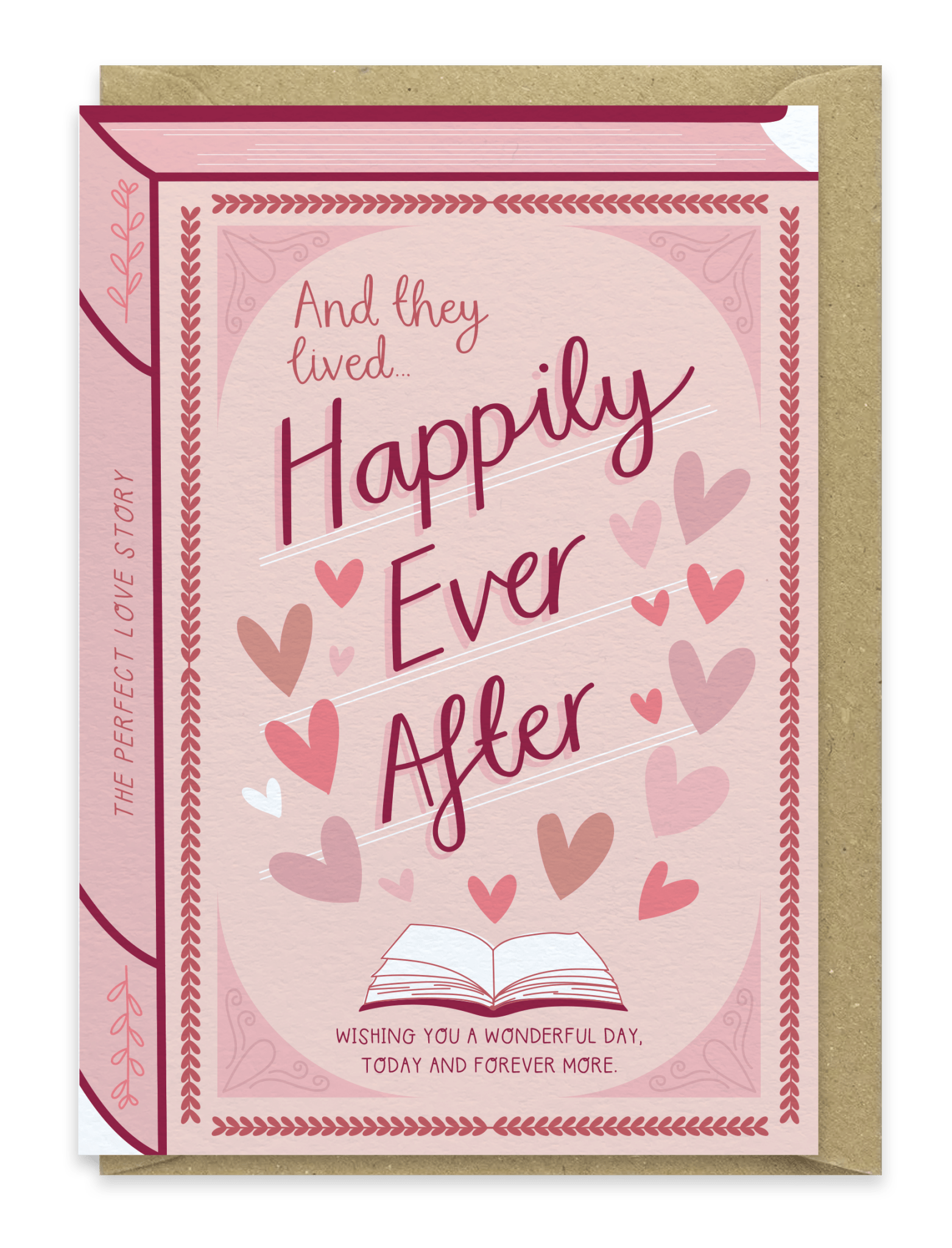 Happily Ever After – Luxury Book Anniversary Wedding Card - Spiral Circle
