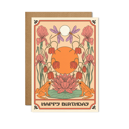 Happy Birthday Card - Spiral Circle