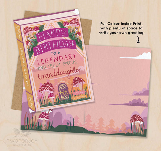 Happy Birthday Legendary Truly Special Granddaughter - Spiral Circle