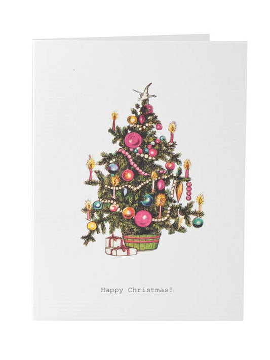 Happy Christmas Greeting Card - Spiral Circle