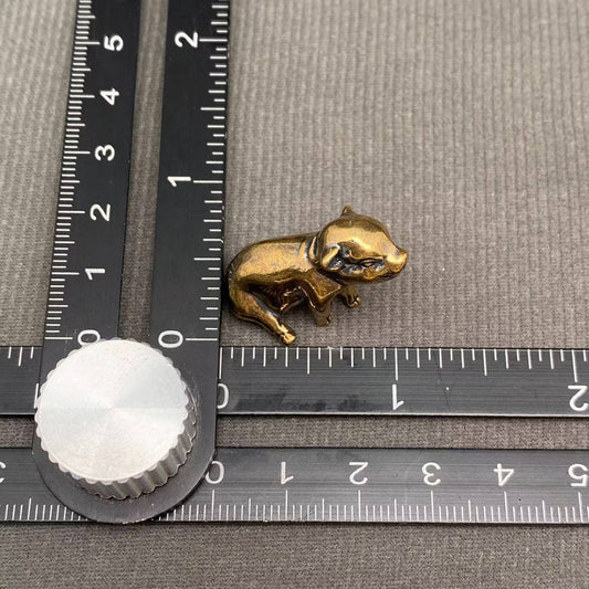 Happy Pig | Brass Figurine - Spiral Circle