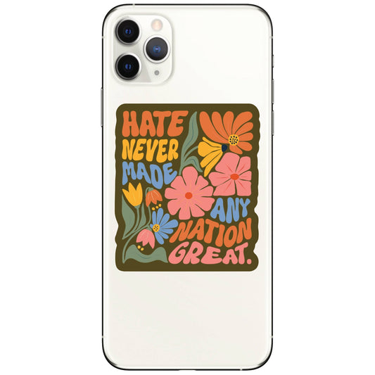 Hate Never Made the Nation Great Sticker - Spiral Circle