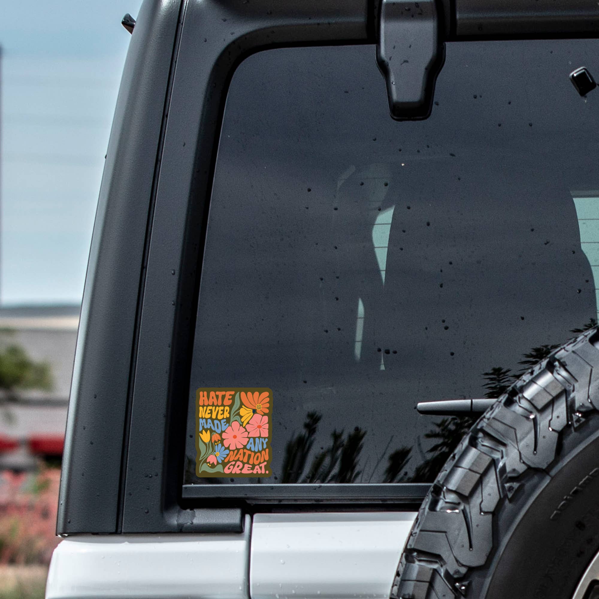 Hate Never Made the Nation Great Sticker - Spiral Circle