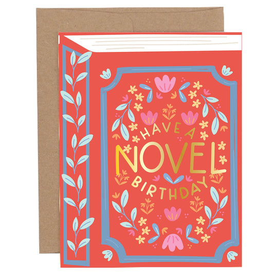 Have A Novel Birthday Greeting Card - Spiral Circle