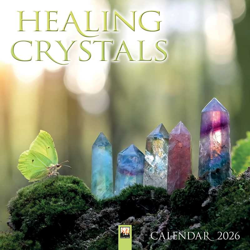 Healing Crystals Wall Calendar 2026 (Art Calendar) by - Spiral Circle