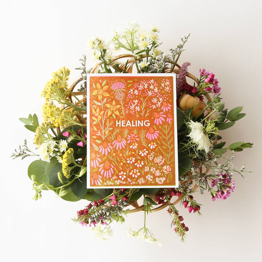 Healing Herb Garden Sympathy Card - Spiral Circle