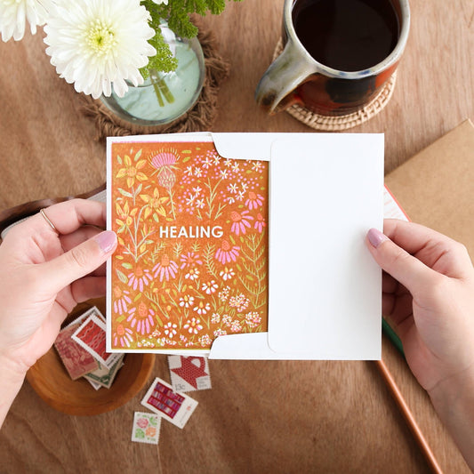 Healing Herb Garden Sympathy Card - Spiral Circle