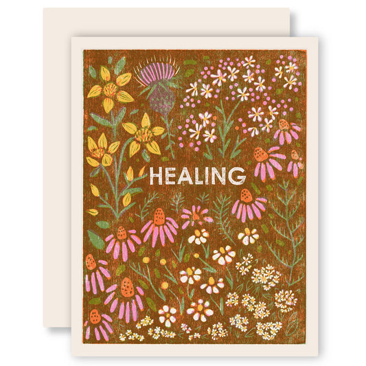 Healing Herb Garden Sympathy Card - Spiral Circle