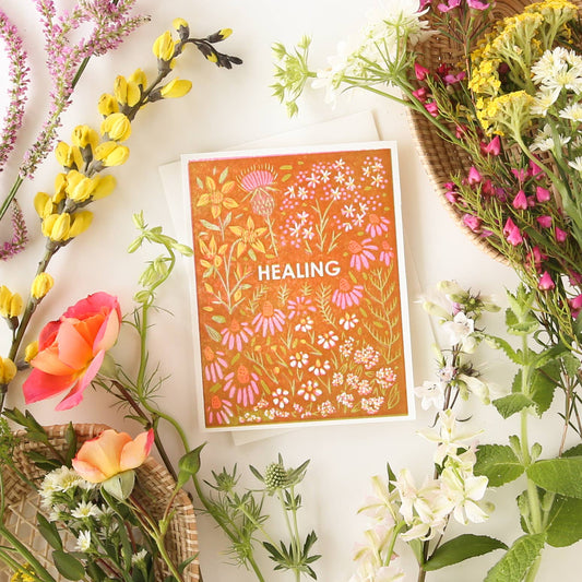 Healing Herb Garden Sympathy Card - Spiral Circle