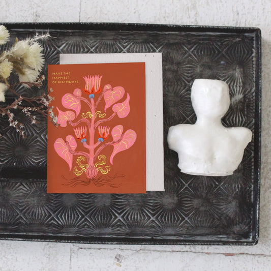 Heart of Flowers - Birthday Card - Spiral Circle